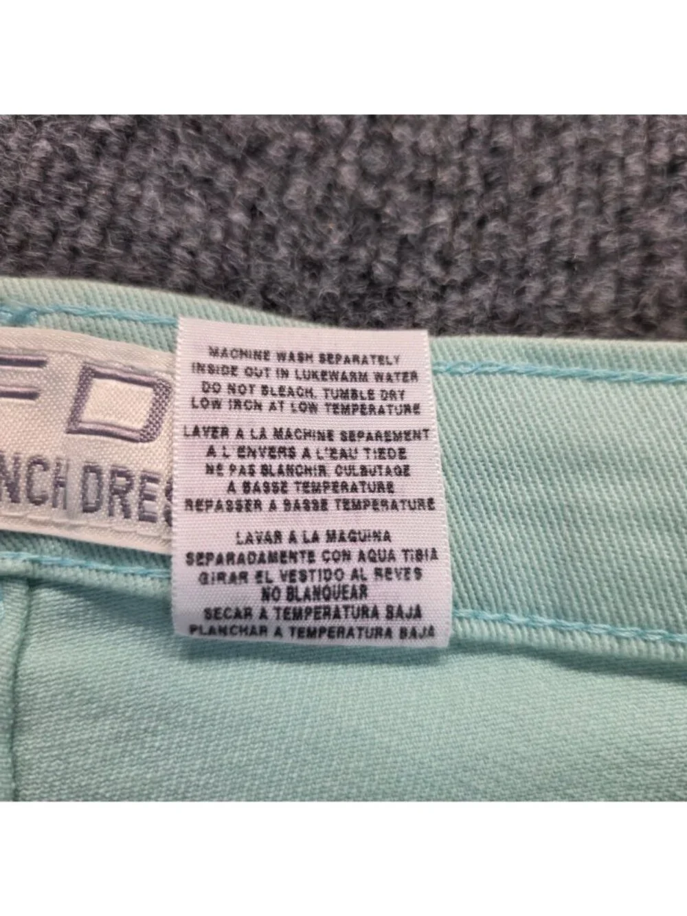 FDJ Dusty Crop Flare Jeans 12 Aqua Easy Fit Mid Rise Twee Casual Preppy Coquette